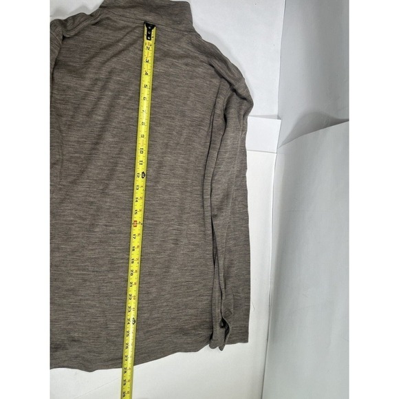 Smartwool Mens 1/4 zip Baselayer Size XL Oatmeal Gray Long Sleeves - Picture 9 of 12